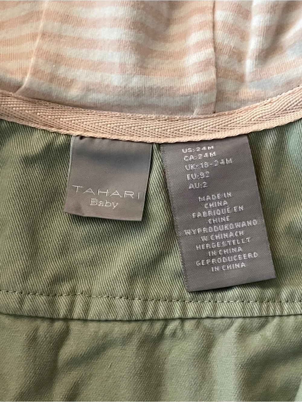Tahari Baby 24M Hooded Ruffle Vest Mint Green